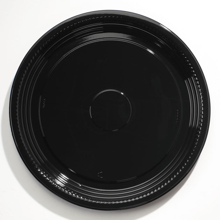 WNA Caterline Casuals Thermoformed Platters, 16" Diameter, Black, Plastic, 25/Carton (WNAA516PBL) Case of 25