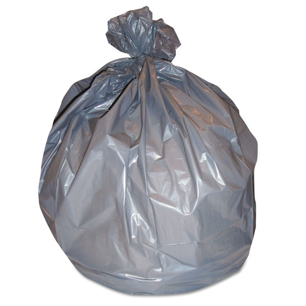 RePrime Right Sack Can Liners, 56 gal, 1.6 mil, 44" x 55", Gray, 100/Carton (HERH56G) Case of 100