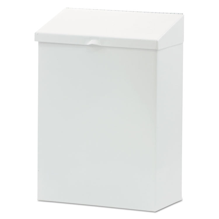 HOSPECO® Feminine Hygiene Product Waste Receptacle, Metal, White (HOSND1W)