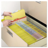 Smead™ 6-Section Pressboard Top Tab Pocket Classification Folders, 6 SafeSHIELD Fasteners, 2 Dividers, Letter Size, Yellow, 10/Box (SMD14084)