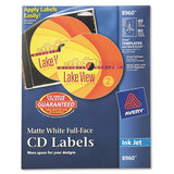 Avery® Inkjet Full-Face CD Labels, Matte White, 40/Pack (AVE8960)