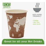 Eco-Products® World Art Renewable and Compostable Hot Cups, 8 oz, 50/Pack, 20 Packs/Carton (ECOEPBHC8WA)