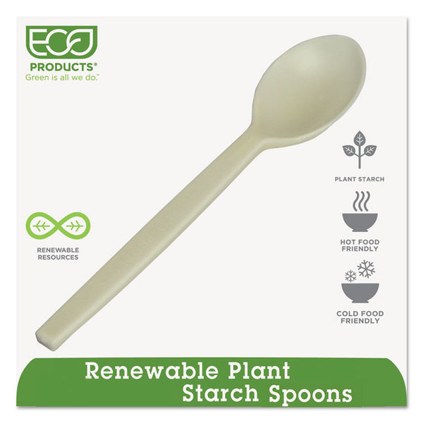 WNA EcoSense Renewable Plant Starch Cutlery, Spoon, 7", 50/Pack (WNAEPS003PK)