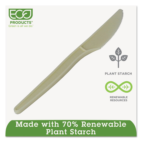 WNA EcoSense Renewable Plant Starch Cutlery, Knife, 7", 50/Pack, 20 Pack/Carton (WNAEPS001)