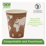 Eco-Products® World Art Renewable and Compostable Hot Cups, 8 oz, 50/Pack, 20 Packs/Carton (ECOEPBHC8WA)