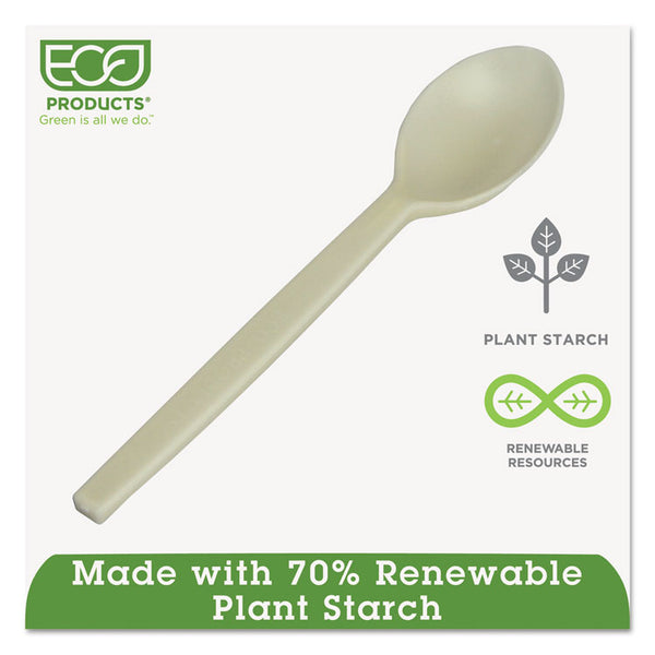 WNA EcoSense Renewable Plant Starch Cutlery, Spoon, 7", 50/Pack, 20 Pack/Carton (WNAEPS003)