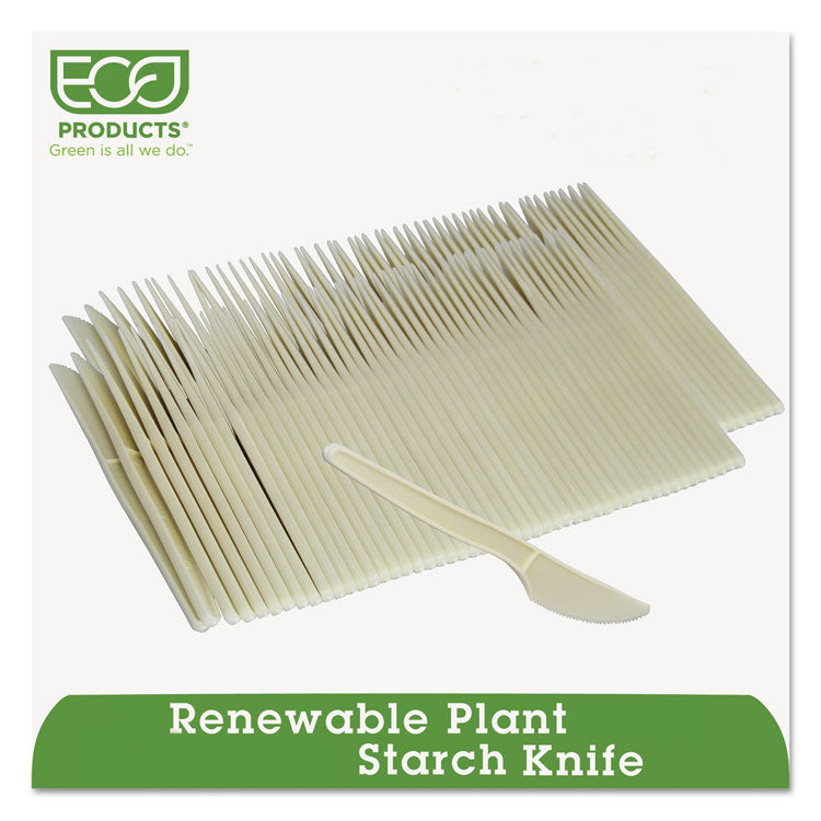 WNA EcoSense Renewable Plant Starch Cutlery, Knife, 7", 50/Pack (WNAEPS001PK) Pack of 50