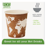 Eco-Products® World Art Renewable and Compostable Hot Cups, 10 oz, 50/Pack, 20 Packs/Carton (ECOEPBHC10WA) Case of 1000