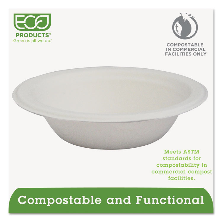 Eco-Products® Renewable Sugarcane Bowls, 12 oz, Natural White, 50/Pack, 20 Packs/Carton (ECOEPBL12)