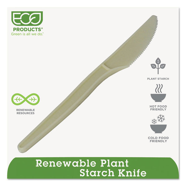 WNA EcoSense Renewable Plant Starch Cutlery, Knife, 7", 50/Pack (WNAEPS001PK)