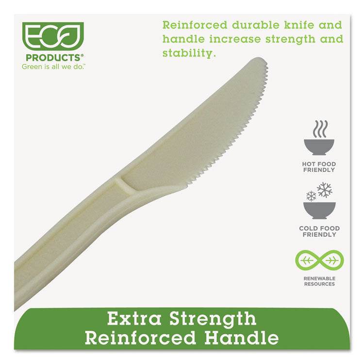 WNA EcoSense Renewable Plant Starch Cutlery, Knife, 7", 50/Pack, 20 Pack/Carton (WNAEPS001)