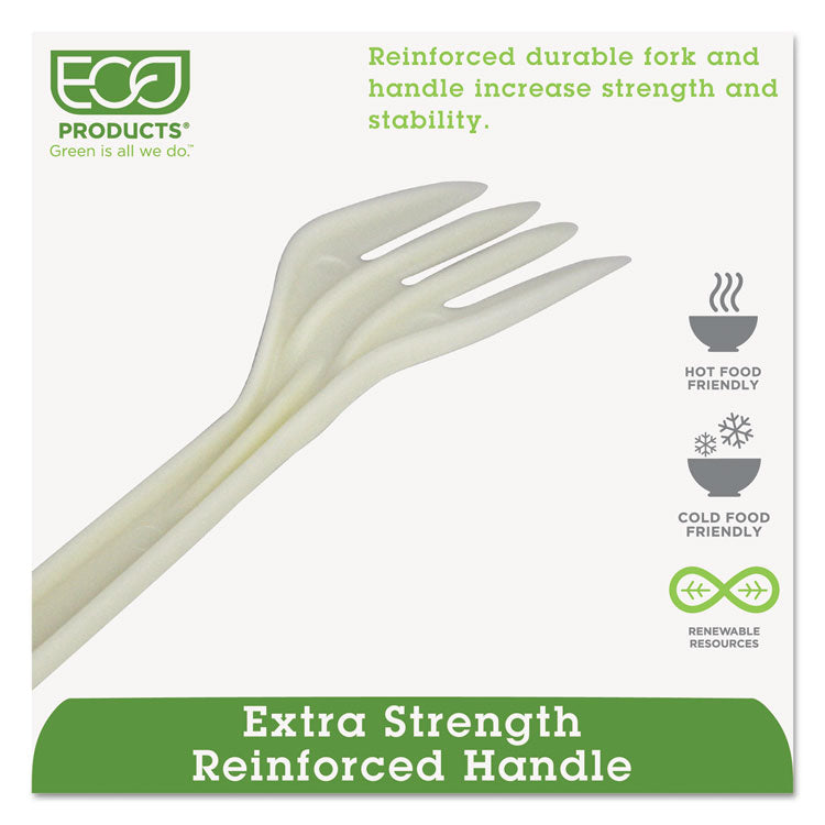 WNA EcoSense Renewable Plant Starch Cutlery, Fork, 7", 50/Pack, 20 Pack/Carton (WNAEPS002)