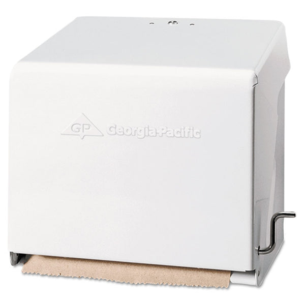 Georgia Pacific® Professional Mark II Crank Roll Towel Dispenser, 10.75 x 8.5 x 10.6, White (GPC56201)