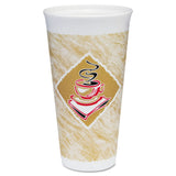 Dart® Cafe G Foam Hot/Cold Cups, 20 oz, Brown/Red/White, 500/Carton (DCC20X16G) Case of 500