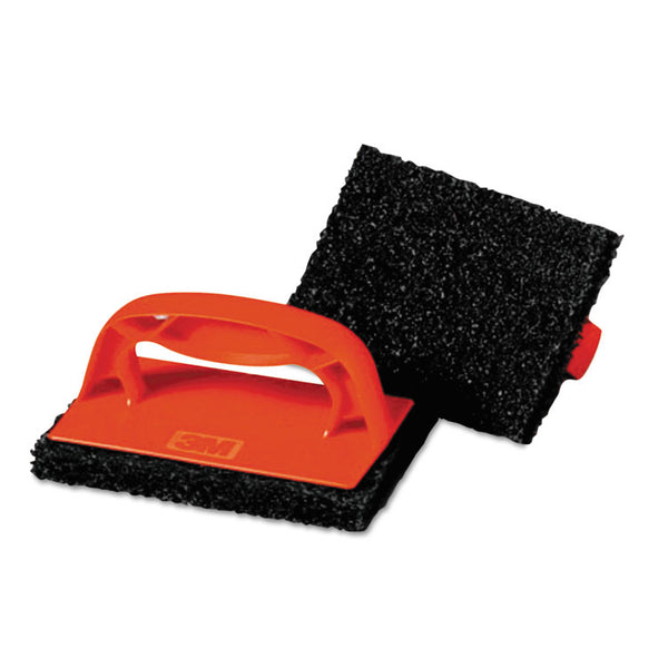 Scotch-Brite™ PROFESSIONAL Scotchbrick Griddle Scrubber 9537, 4 x 6 x 3, Red/Black, 12/Carton (MMM59203)