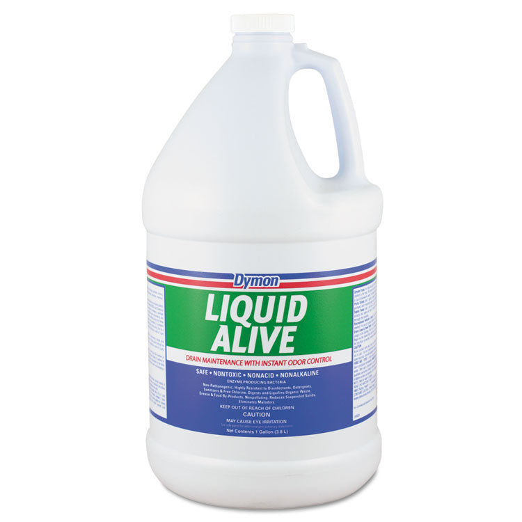 Dymon® LIQUID ALIVE Enzyme Producing Bacteria, 1 gal Bottle, 4/Carton (ITW23301) Case of 4