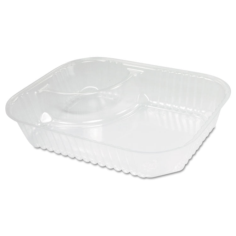 Dart® ClearPac Large Nacho Tray, 2-Compartments, 3.3 oz, 6.2 x 6.2 x 1.6, Clear, Plastic, 500/Carton (DCCC68NT2)