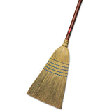 Rubbermaid® Commercial Corn-Fill Broom, Corn Fiber Bristles, 38" Overall Length, Blue (RCP6383)