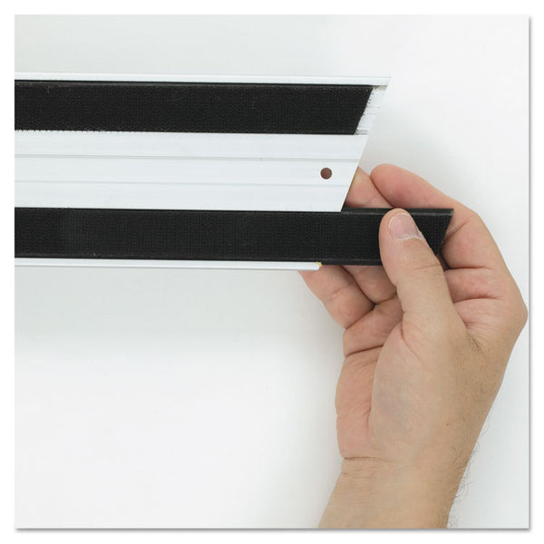 Rubbermaid® Commercial Hook and Loop Replacement Strips, 1.1" x 18", Black, 6/Carton (RCPQ180BLACT)