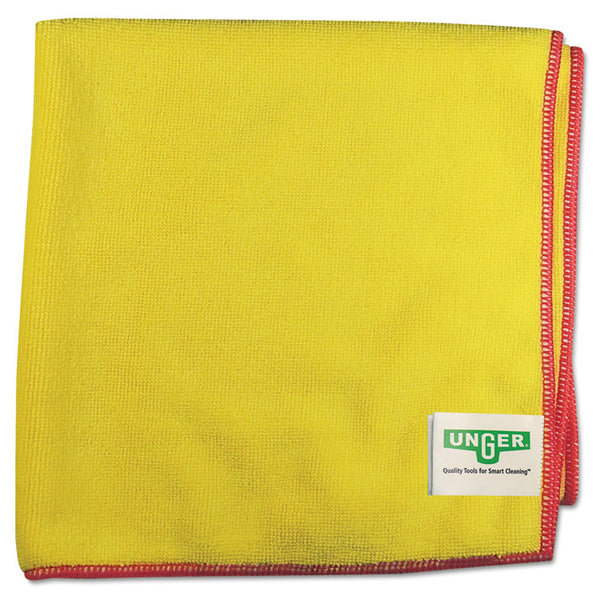 Unger® SmartColor MicroWipes 4000, Heavy-Duty, 16 x 15, Yellow/Red, 10/Pack (UNGMF40Y)