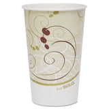 SOLO® Double Sided Poly (DSP) Paper Cold Cups, 16 oz,  Beige/White, 50/Sleeve, 20 Sleeves/Carton (SCCRP16PSYM) Case of 1000