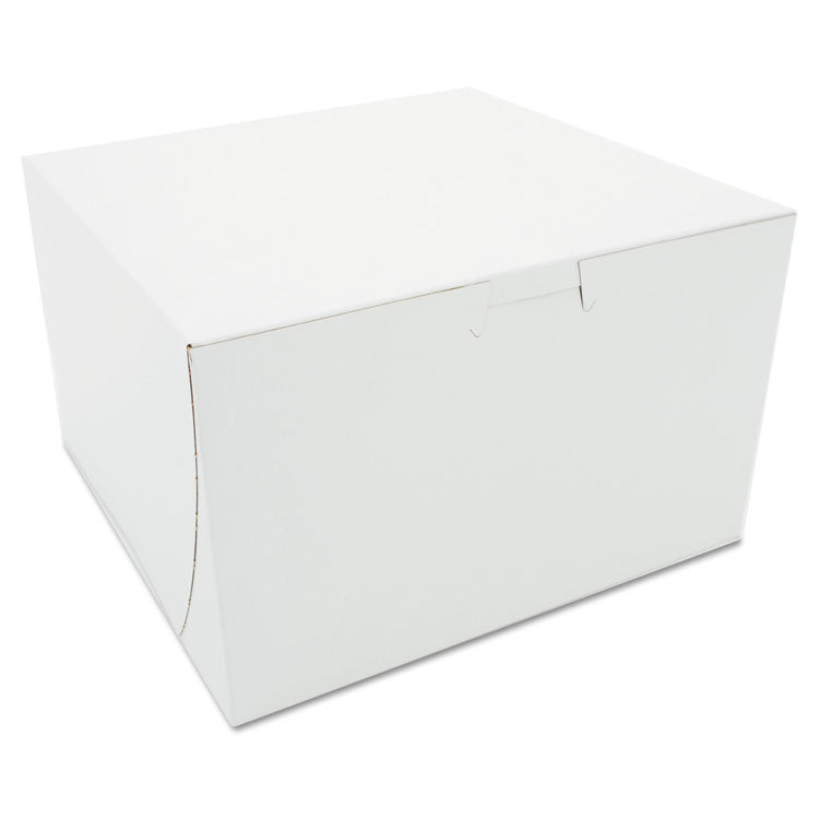 SCT® White One-Piece Non-Window Bakery Boxes, 8 x 8 x 5, White, Paper, 100/Carton (SCH09455) Case of 100