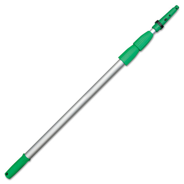 Unger® Opti-Loc Aluminum Extension Pole, 14 ft, Three Sections, Green/Silver (UNGED450)