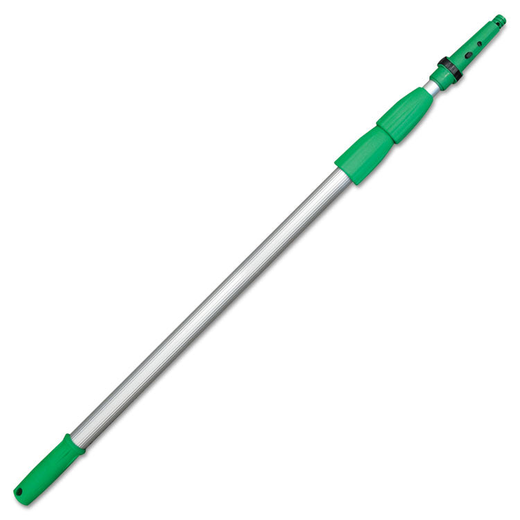 Unger® Opti-Loc Aluminum Extension Pole, 14 ft, Three Sections, Green/Silver (UNGED450) Each