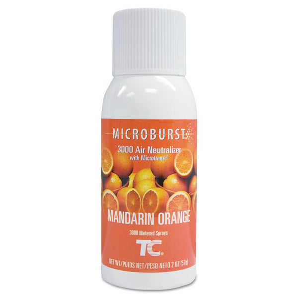 Rubbermaid® Commercial Microburst 3000 Refill, Mandarin Orange, 2 oz Aerosol Spray, 12/Carton (RCP402408)