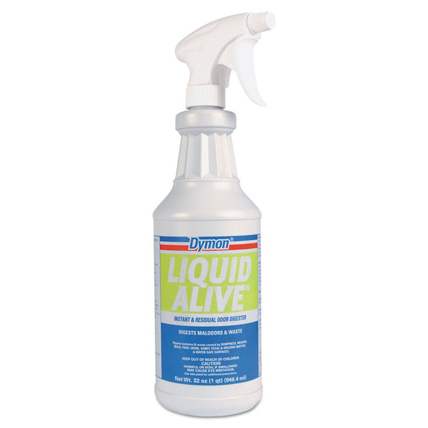 Dymon® LIQUID ALIVE Odor Digester, 32 oz Bottle, 12/Carton (ITW33632) Case of 12