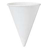 SOLO® Bare Eco-Forward Treated Paper Cone Cups, 4.25 oz, White, 200/Bag, 25 Bags/Carton (SCC42BR) Case of 5000