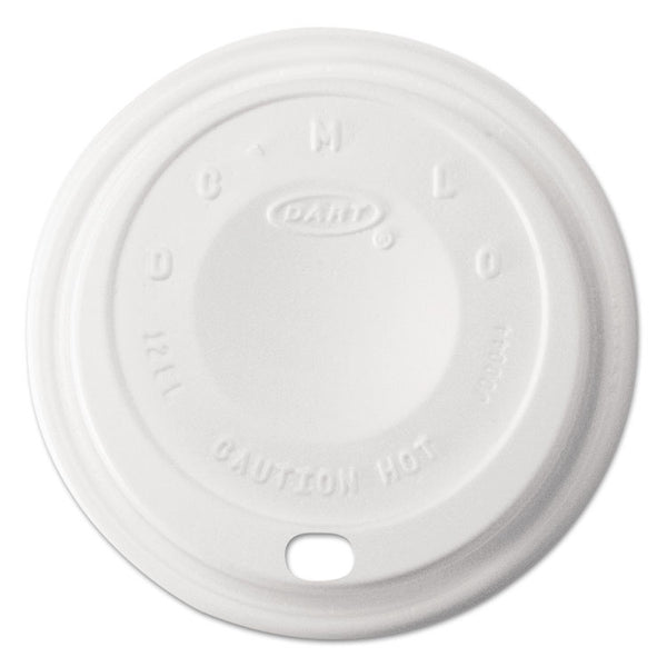 SOLO® Cappuccino Dome Sipper Lids, Fits 12 oz, White, 1,000/Carton (DCC12EL)