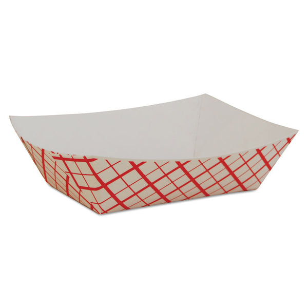 SCT® Paper Food Baskets, 0.5 lb Capacity, 4.58 x 3.2 x 1.25, Red/White, Paper, 1,000/Carton (SCH0409) Case of 1000