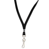 Advantus Deluxe Lanyards, Metal J-Hook Fastener, 36" Long, Black, 24/Box (AVT75424) Box of 24