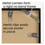 NuDell™ Metal Poster Frame, Plastic Face, 18 x 24, Black (NUD31222)