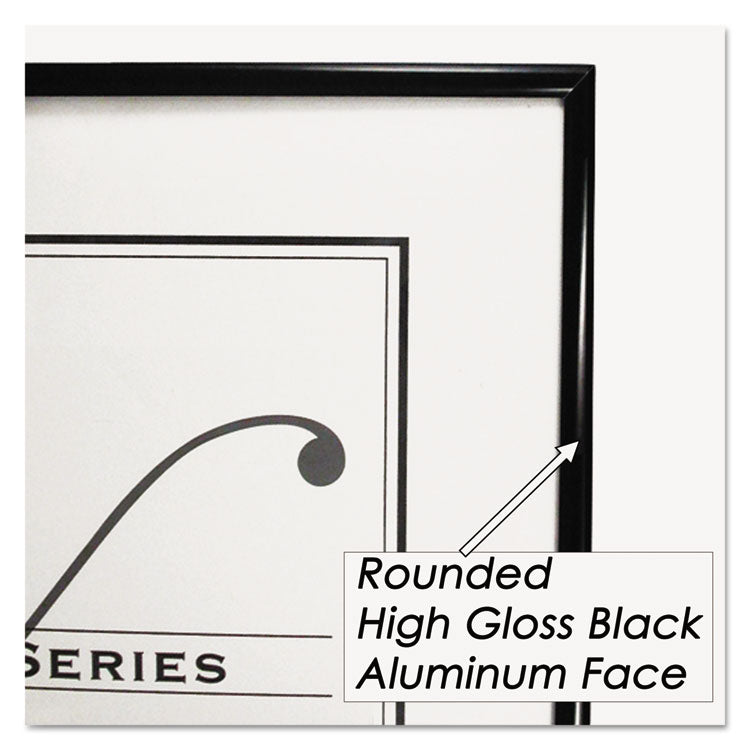 NuDell™ Metal Poster Frame, Plastic Face, 18 x 24, Black (NUD31222)