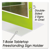 NuDell™ Clear Plastic Sign Holder, Stand-Up, 8.5 x 11 (NUD38020Z)