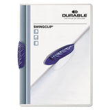 Durable® Swingclip Clear Report Cover, Swing Clip, 8.5 x 11, Clear/Clear, 25/Box (DBL226307) Box of 25