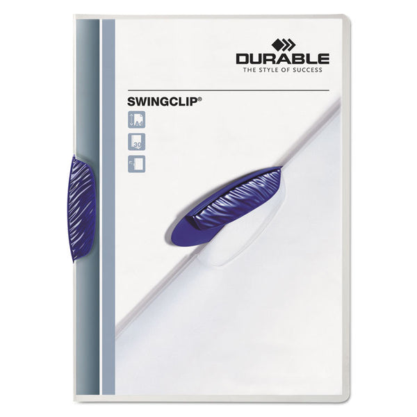 Durable® Swingclip Clear Report Cover, Swing Clip, 8.5 x 11, Clear/Clear, 25/Box (DBL226307)