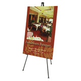 Quartet® Heavy-Duty Adjustable Instant Easel Stand, 25" to 63" High, Steel, Black (QRT27E) Each