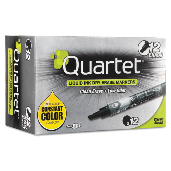Quartet® EnduraGlide Dry Erase Marker, Broad Chisel Tip, Black, Dozen (QRT50012M)