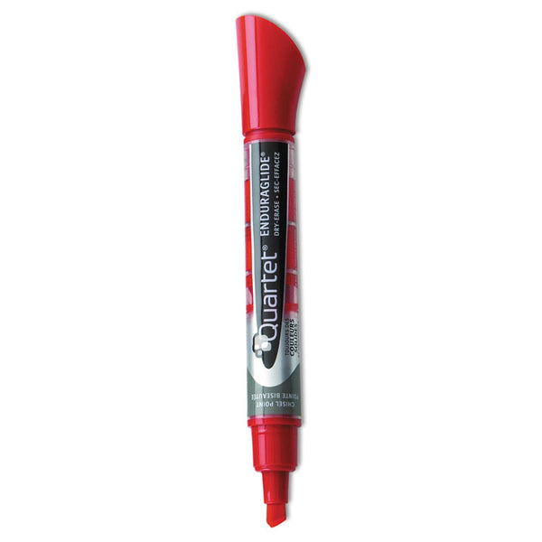 Quartet® EnduraGlide Dry Erase Marker, Broad Chisel Tip, Red, Dozen (QRT50014M)
