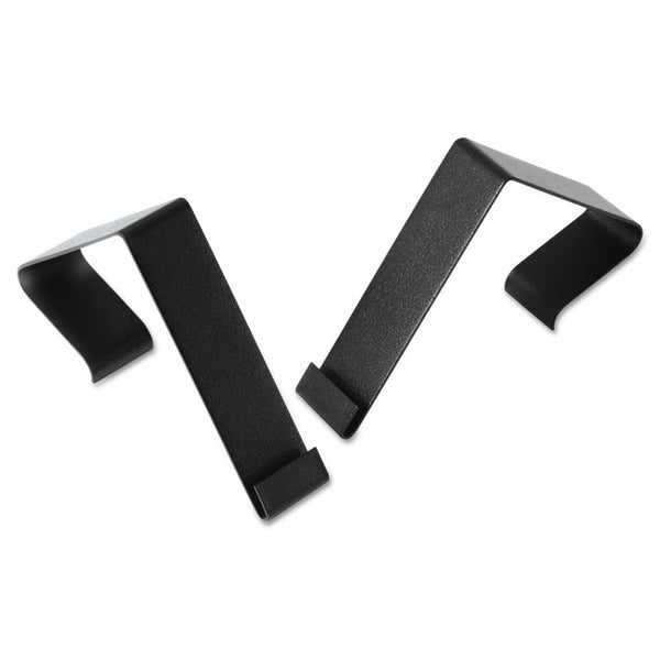 Quartet® Cubicle Partition Hangers, For 1.5" to 2.5" Thick Partition Walls, Black, 2/Set (QRTMCH10)