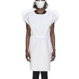 McKesson Patient Exam Gown One Size Fits Most White Disposable (149631_CS) 50/CS