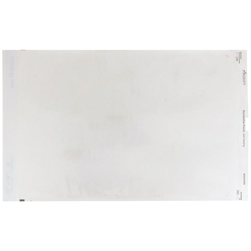McKesson Argent™ Sure-Check® Sterilization Pouch Ethylene Oxide (EO) Gas / Steam 12 X 18 Inch Transparent / Blue Self Seal Paper / Film (527136_CS) 5/CS