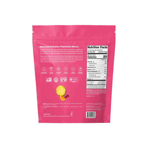 Cure Oral Electrolyte Solution Tropical Punch Flavor 0.27 oz. Electrolyte (1267700_CS) 168/CS