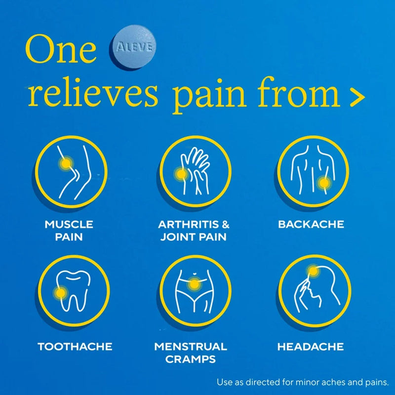 Aleve® Back Pain Relief 220 mg Strength Naproxen Sodium Tablet 24 per Bottle (1229958_BT) 1/BT