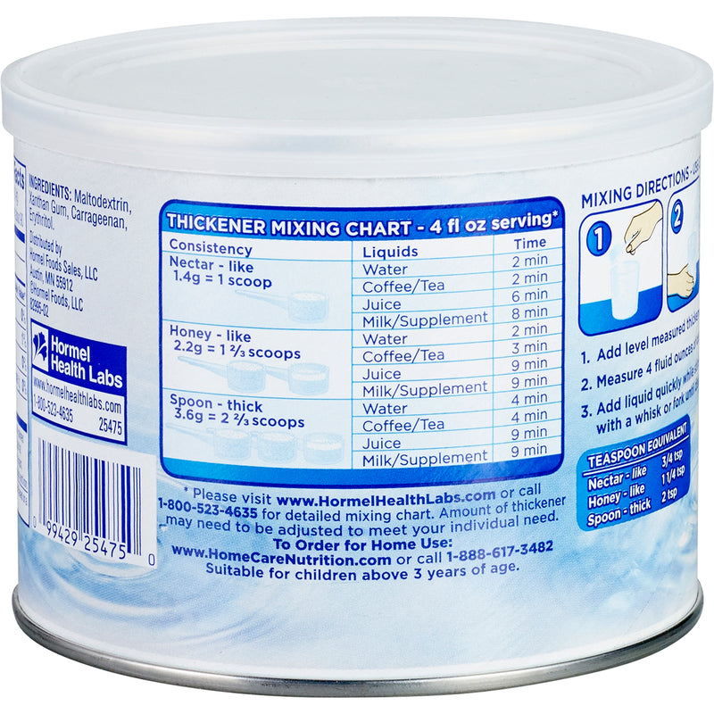 Thick & Easy® Clear Food and Beverage Thickener 4.4 oz. Canister Unflavored Powder IDDSI Level 2 Mildly Thick (1045473_EA) 1/EA