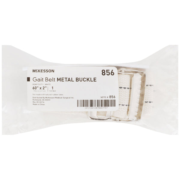 McKesson Gait Belt 60 Inch Length White Polyester (854723_EA) 1/EA