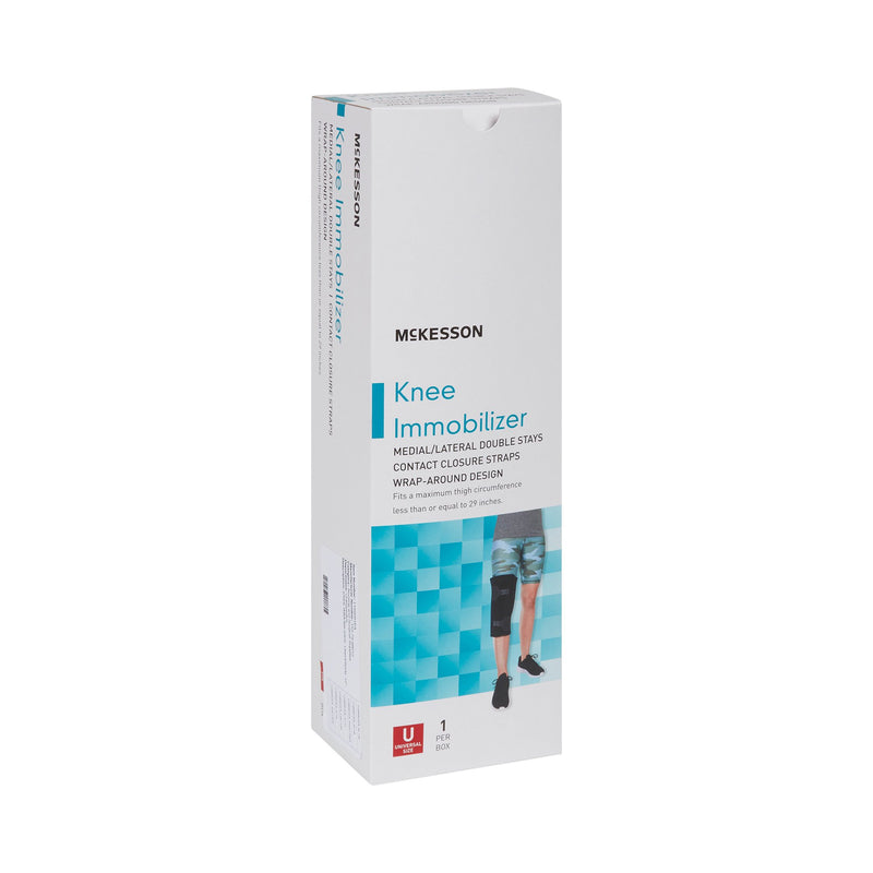 McKesson Knee Immobilizer One Size Fits Most Up to 29 Inch Thigh Circumference 12 Inch Length Left or Right Knee (1159091_EA) 1/EA